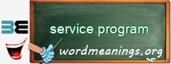 WordMeaning blackboard for service program